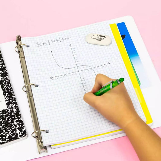 Quad Ruled Notebooks 8.5 X 11 Pack of 4 Assorted Colors 80 Sheets Each